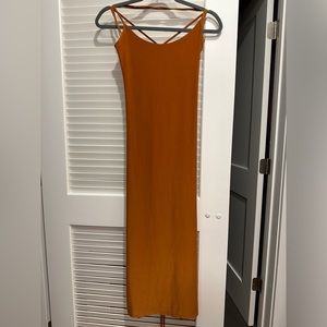 H&M midi ocher dress